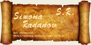 Simona Radanov vizit kartica